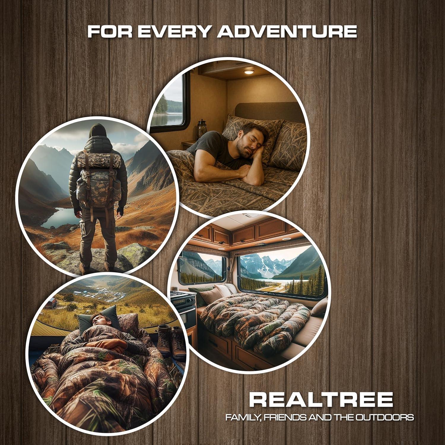 Realtree Realtree Max-5 Camo Comforter Set, Premium Polycotton Fabric, Camouflage Bed Set, Super Soft Forest Bedding Set Hunting & Outdoor, Machine Washable