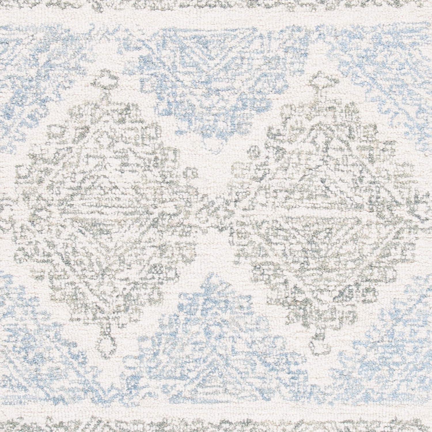 Micro-Loop MLP206 Hand Tufted Indoor Area Rug - Ivory/Grey - 5'x8' - Safavieh