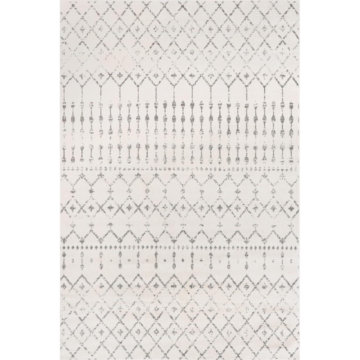 nuLOOM Moroccan Blythe Grey 3' x 5' Transitional Area Rug
