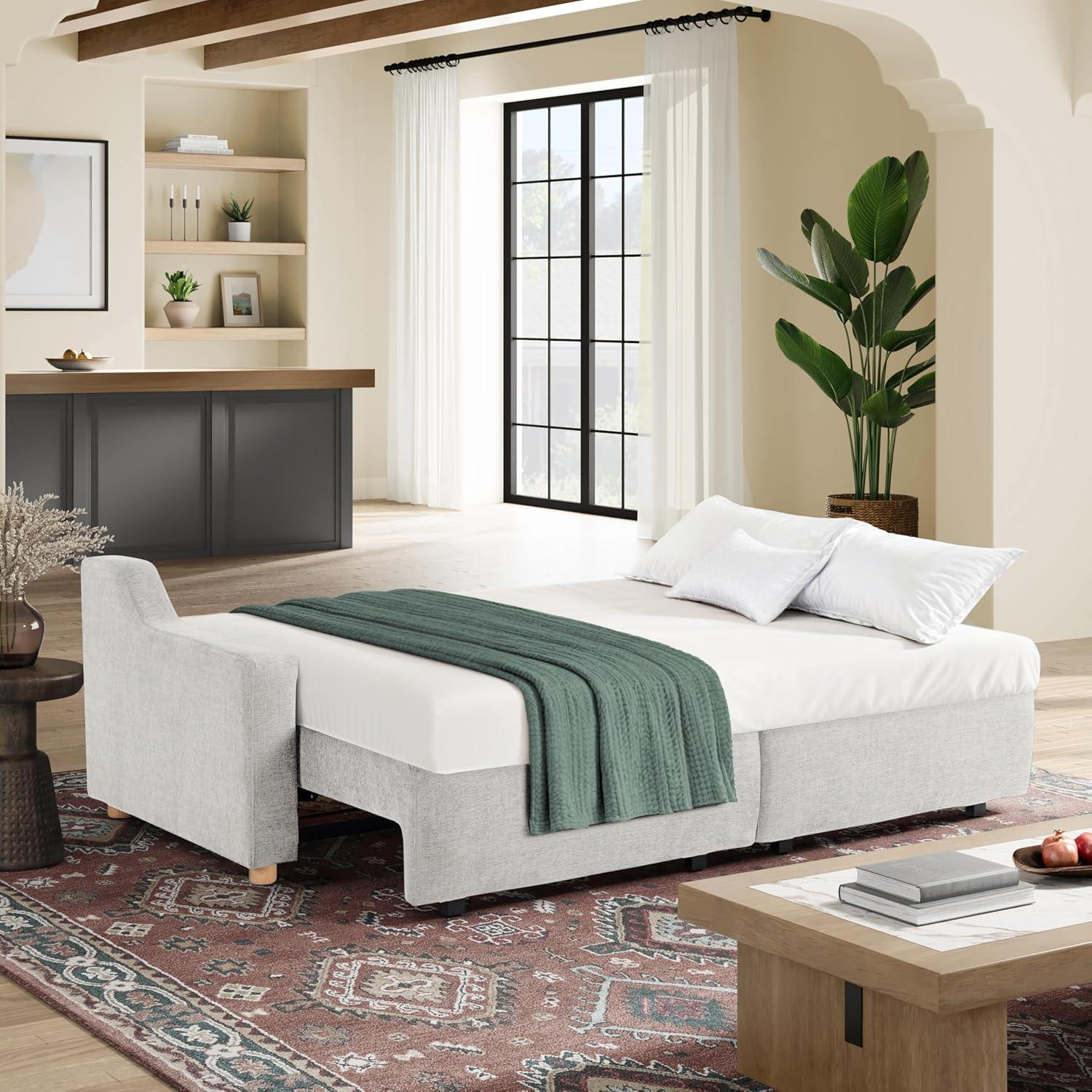 Serta Gabi 90.2" Upholstered Queen Size Convertible Sleeper Sofa