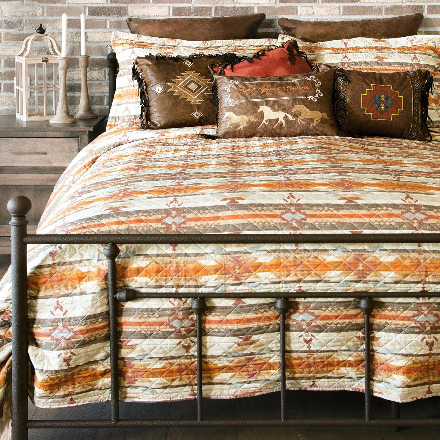 Carstens Inc. Wrangler Amarillo Sunset Southwestern 3-Piece Quilt Set, Queen & Reviews | Wayfair