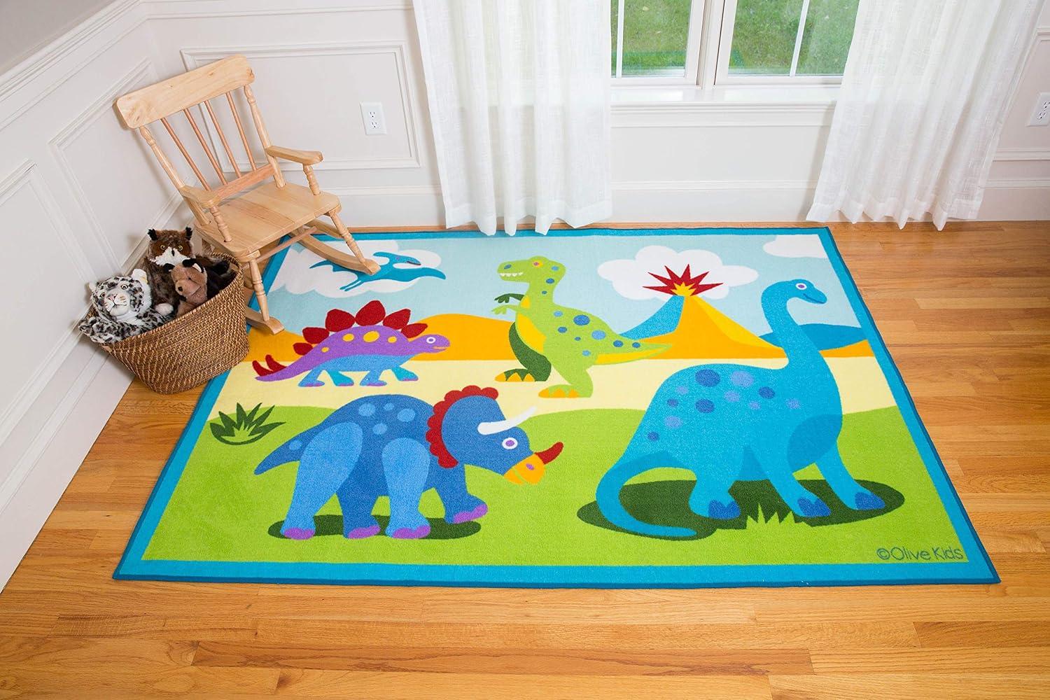 Olive Kids Dinosaur Land Rug