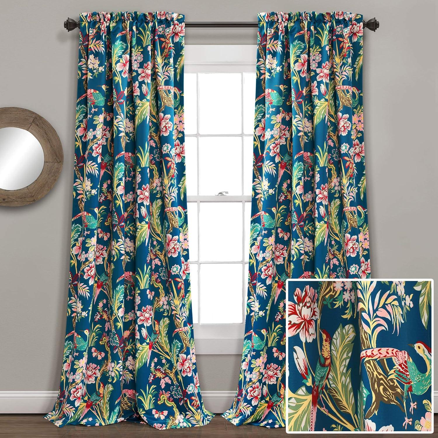 Dolores Polyester Room Darkening Curtain Pair