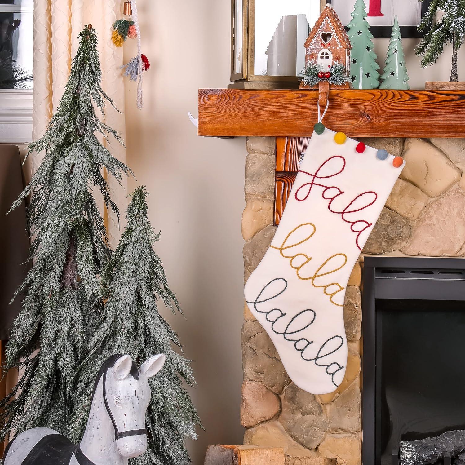 HGTV Home Collection Fa La La Stocking