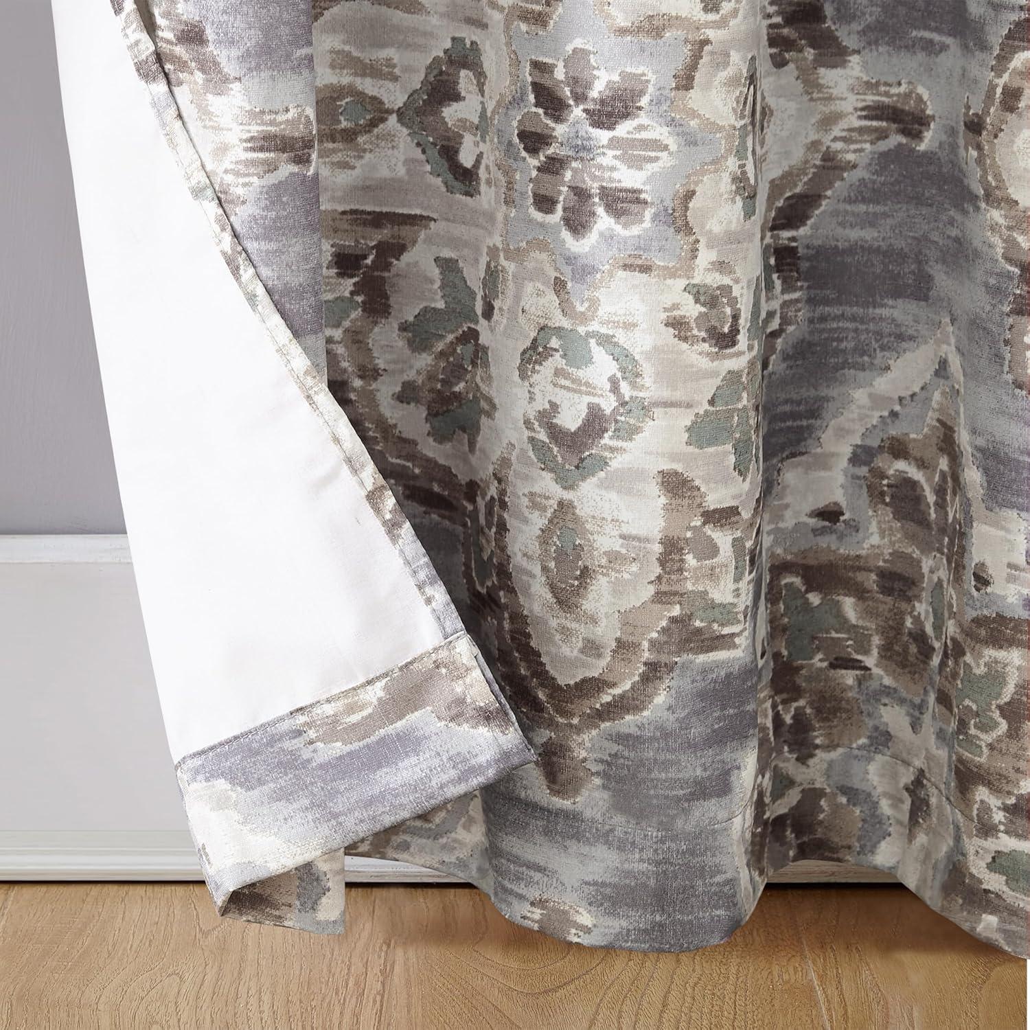 Sun Zero Cooper Textured Thermal-Lined Blackout Energy-Efficient Grommet Curtain Panel, 40"X63", Gray (Single Panel), 40"X63", Gray