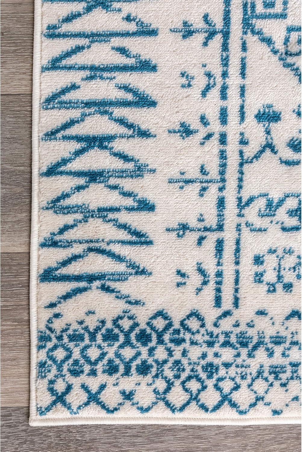 Nuloom Frances Moroccan 3x5 Accent Indoor Area Rug for Living Room Bedroom Dining Room Entryway, Blue