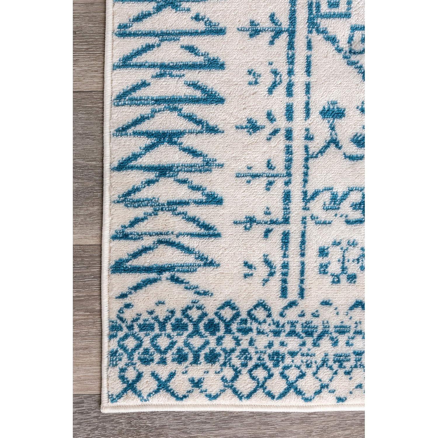 Nuloom Frances Moroccan 3x5 Accent Indoor Area Rug for Living Room Bedroom Dining Room Entryway, Blue
