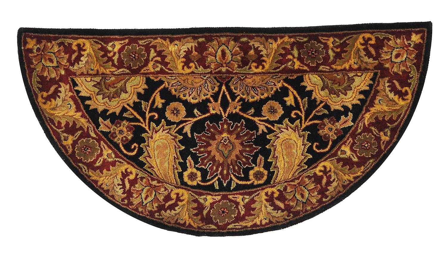 Classic CL244 Hand Tufted Runner Rug - Black/Burgundy - 2'6"x6' - Safavieh.