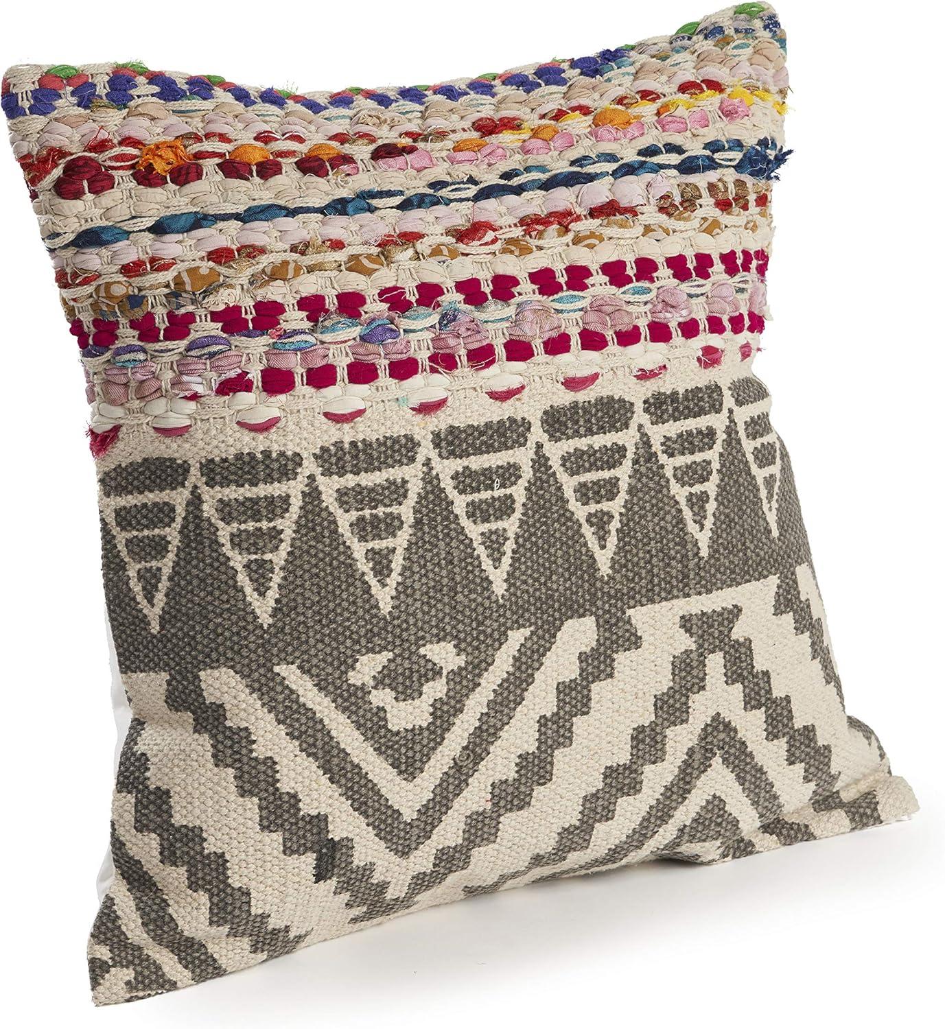 Ox Bay Cailee Boho Geometric Throw Pillow, Multi Color, 18" x 18" Square, Count per Pack 1