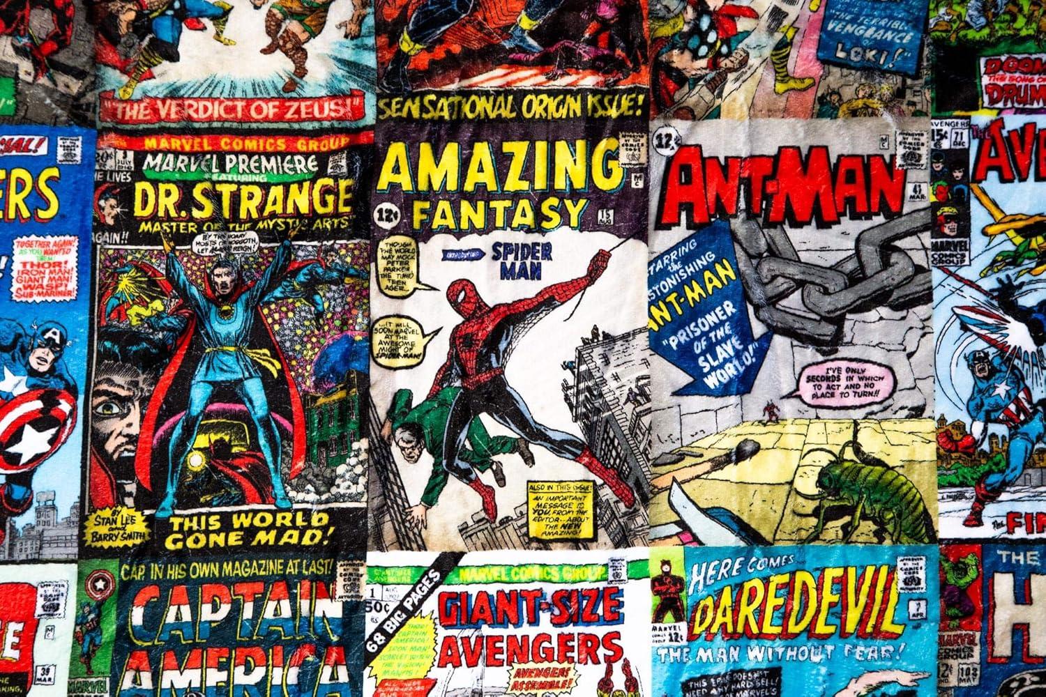 Surreal Entertainment Marvel Comics Oversized Fleece Throw Blanket | 54 x 72 Inches