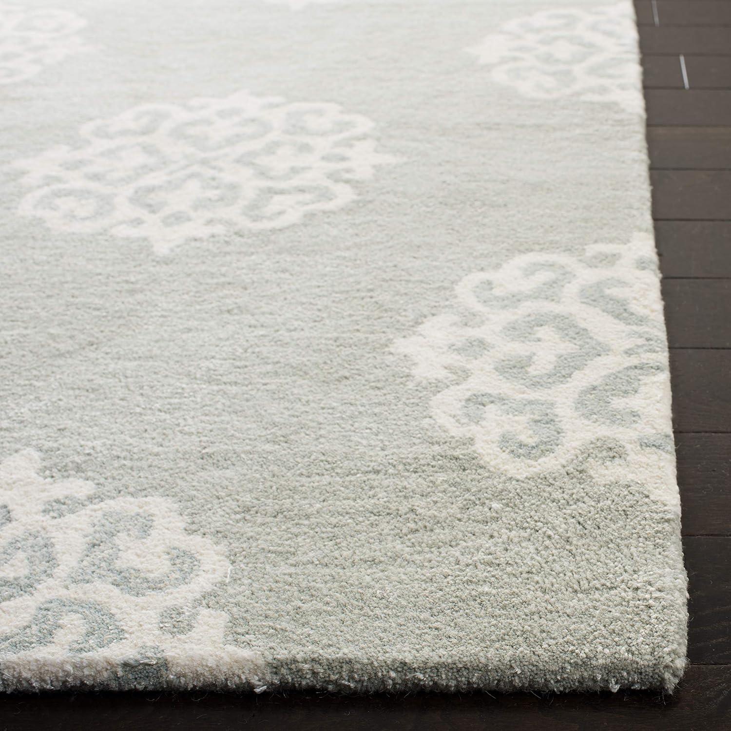 Soho SOH724 Hand Tufted Indoor Area Rug - Grey/Ivory - 4'x4' - Safavieh