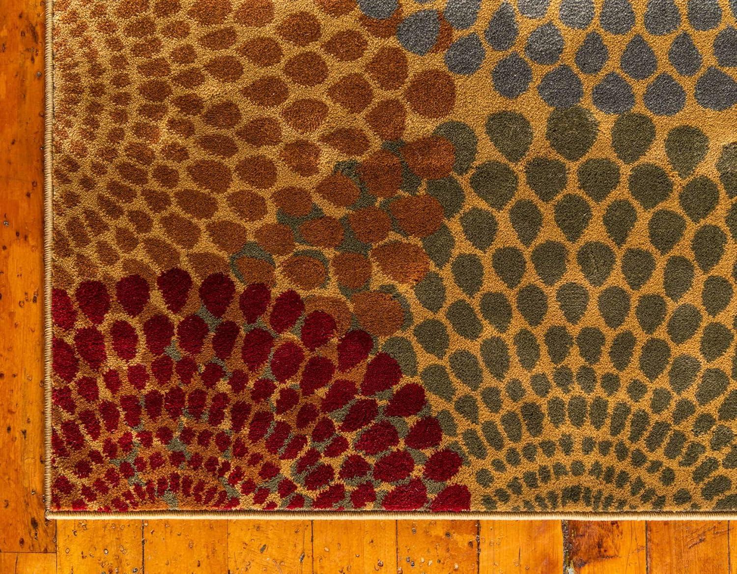 Unique Loom Barista Collection Area Rug - Java (5' 3" x 8' Rectangle Beige/Black)