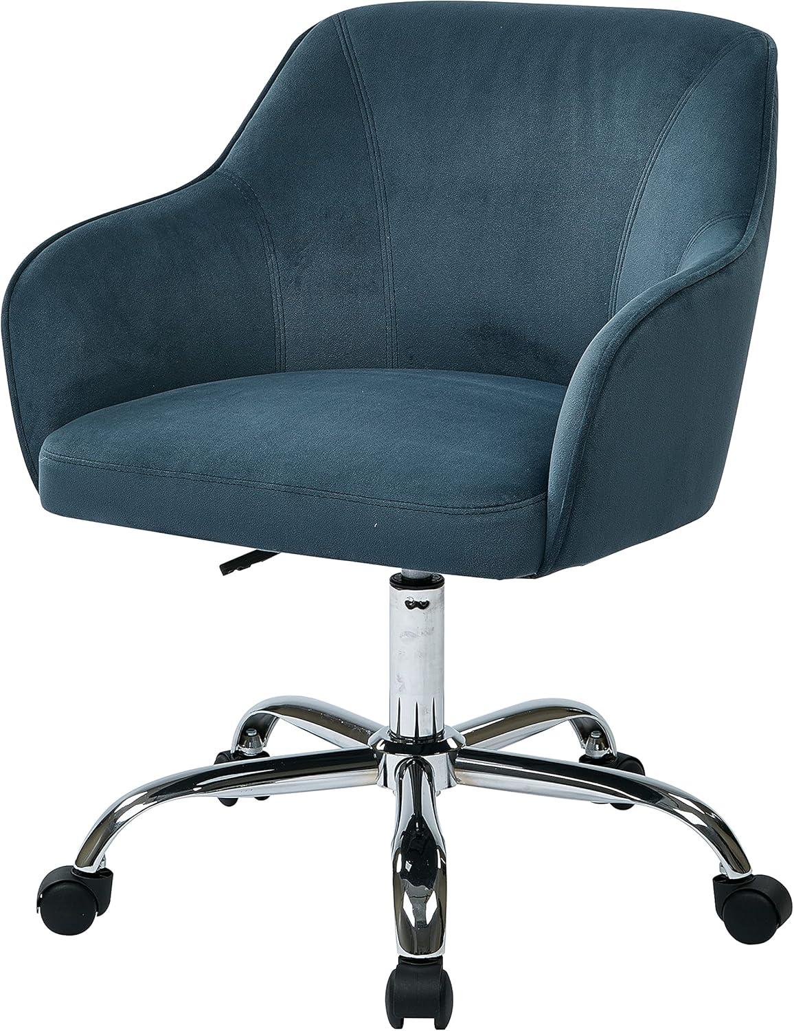 Bristol Task Chair with Atlantic Blue Velvet Fabric