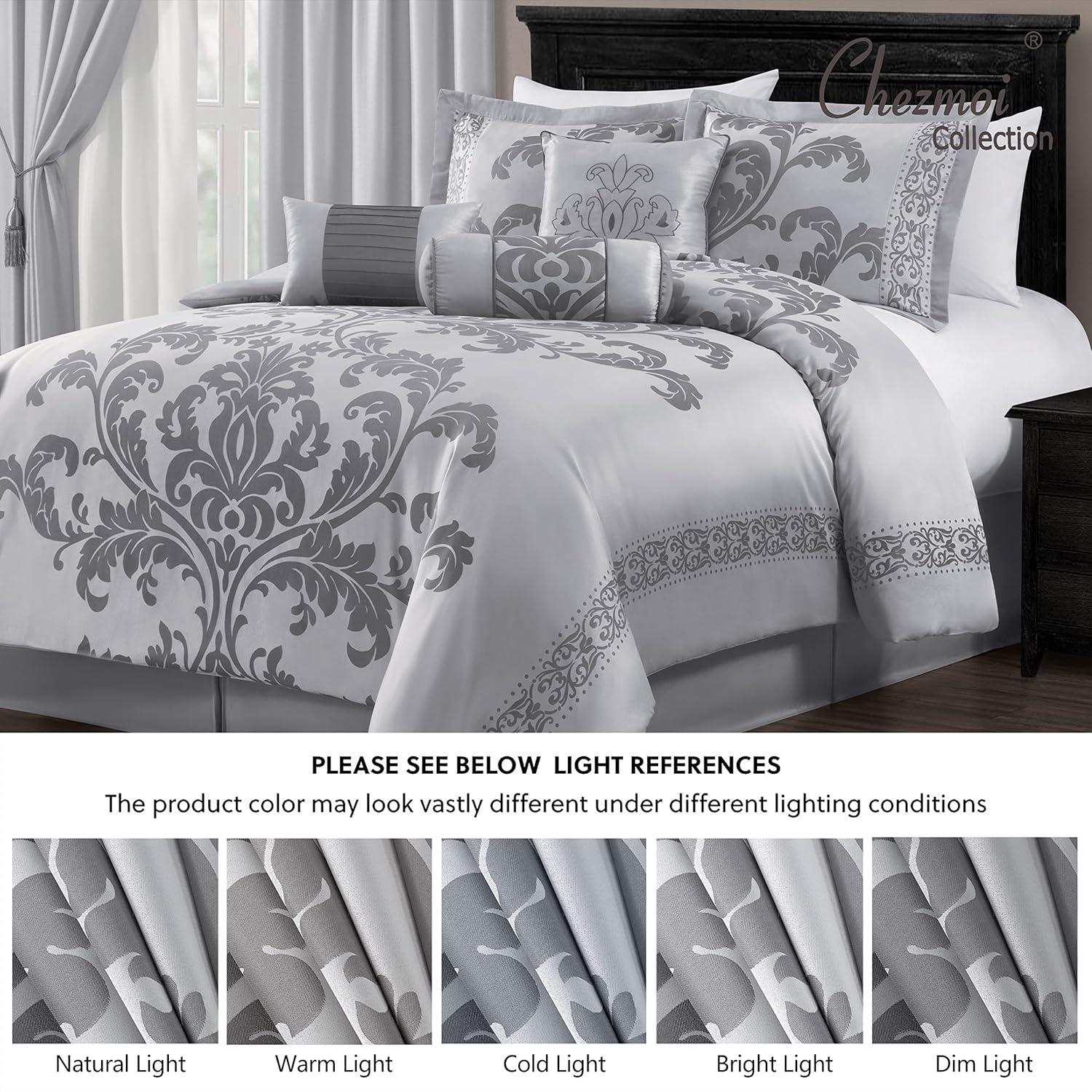 Royale Jacquard Floral 7 Piece Comforter Set