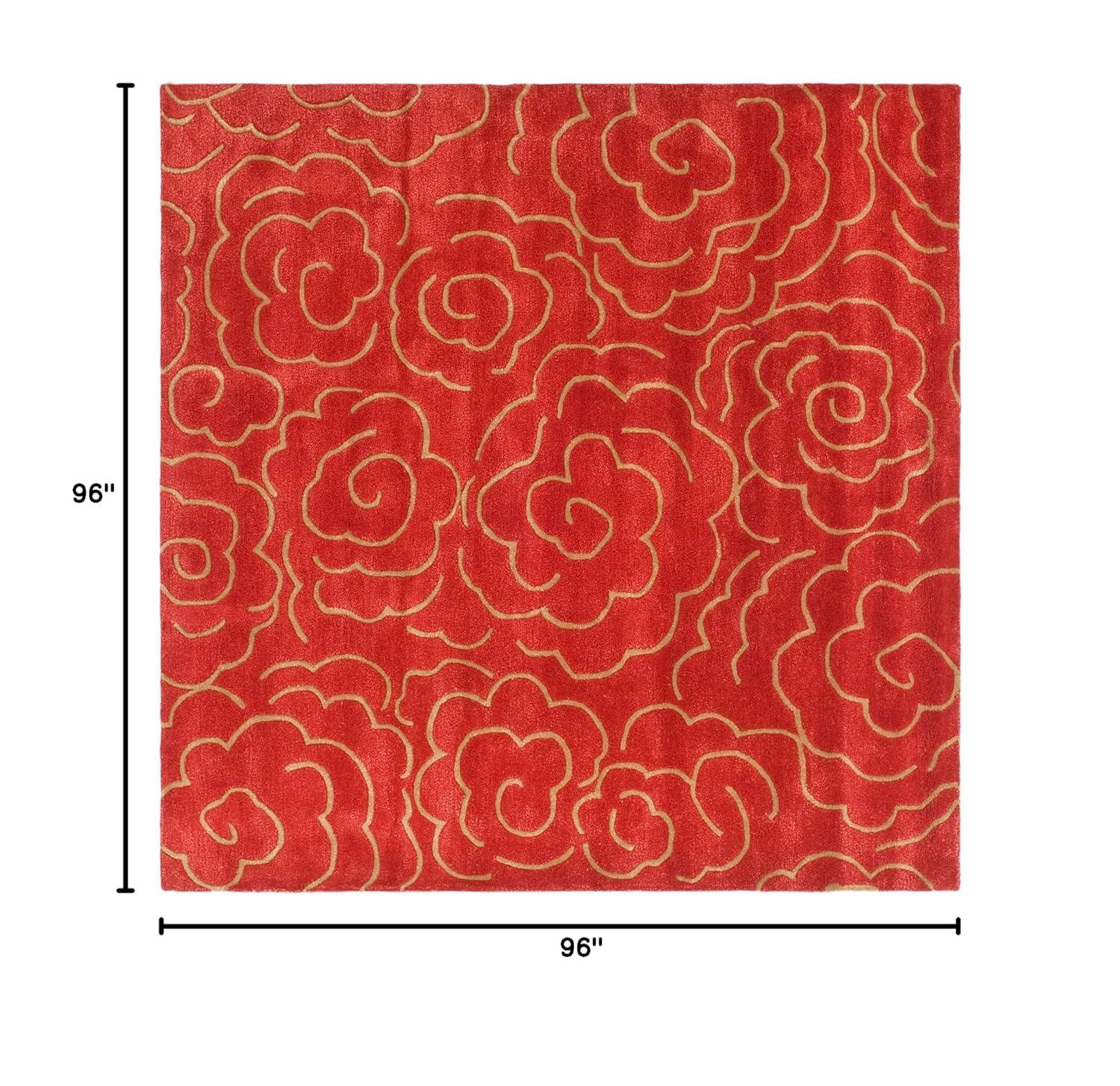 Soho SOH812 Hand Tufted Area Rug - Red - 8'x8' - Safavieh.