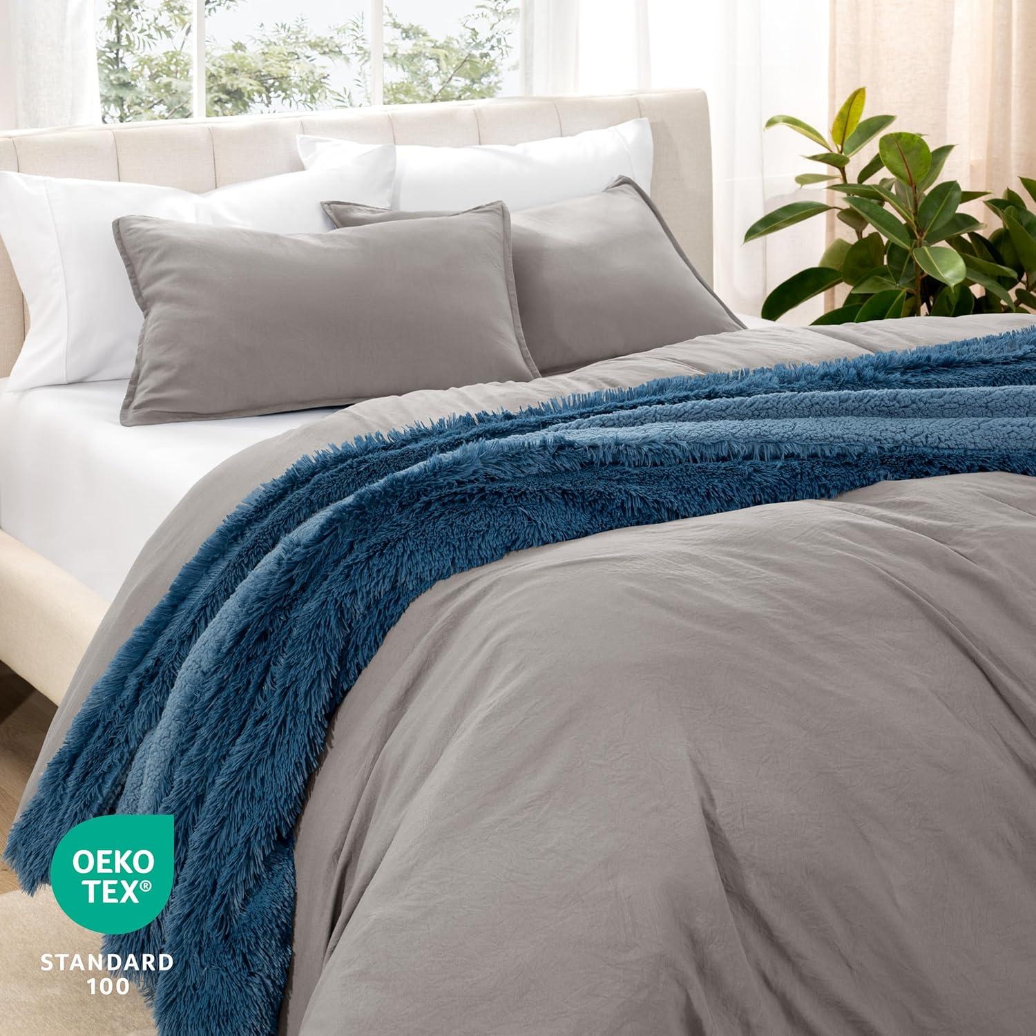 Bare Home Washed Microfiber Duvet Cover Set