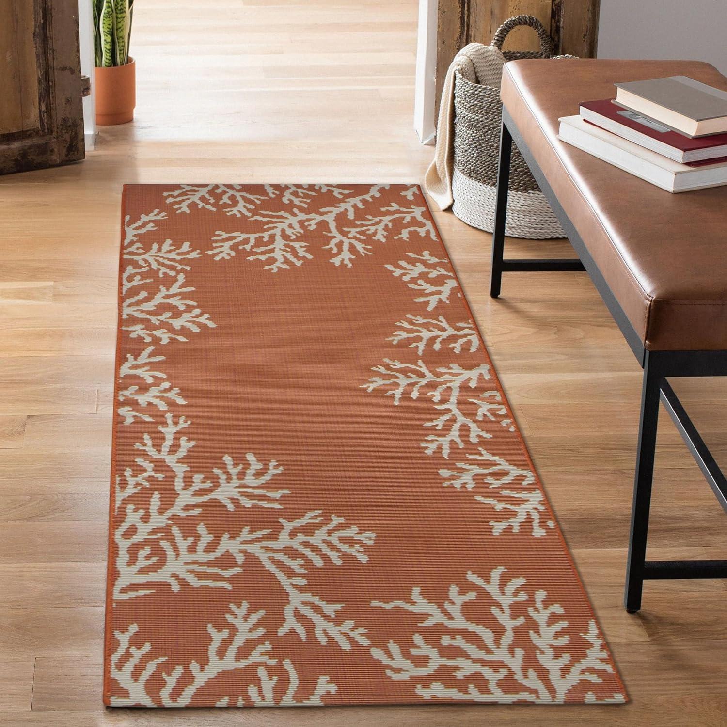Liora Manne Esencia Coral Edge Indoor/Outdoor Mat Sunset 1'11" x 4'11"