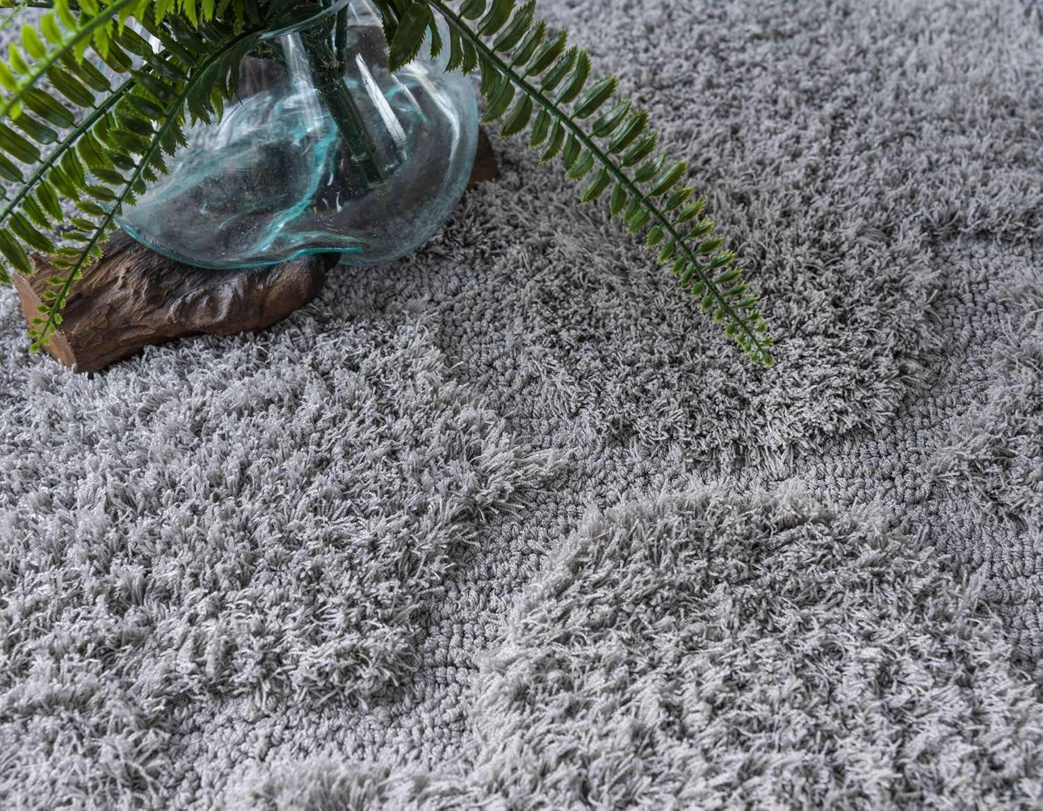 Unique Loom 5' 1 x 8' 0 Gray Trellis Shag Traditional Area Rug
