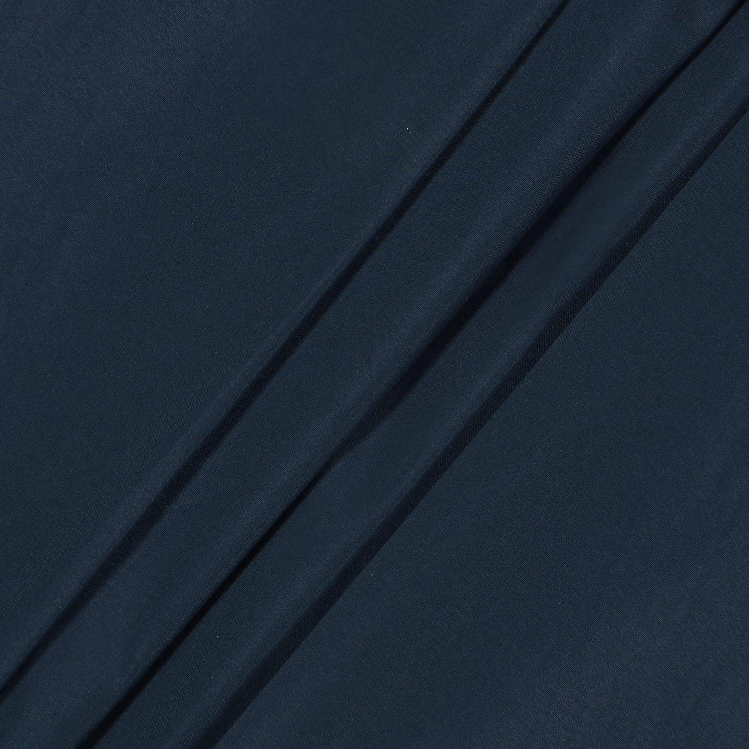 Navy Blackout Grommet Top Polyester Twin Curtains