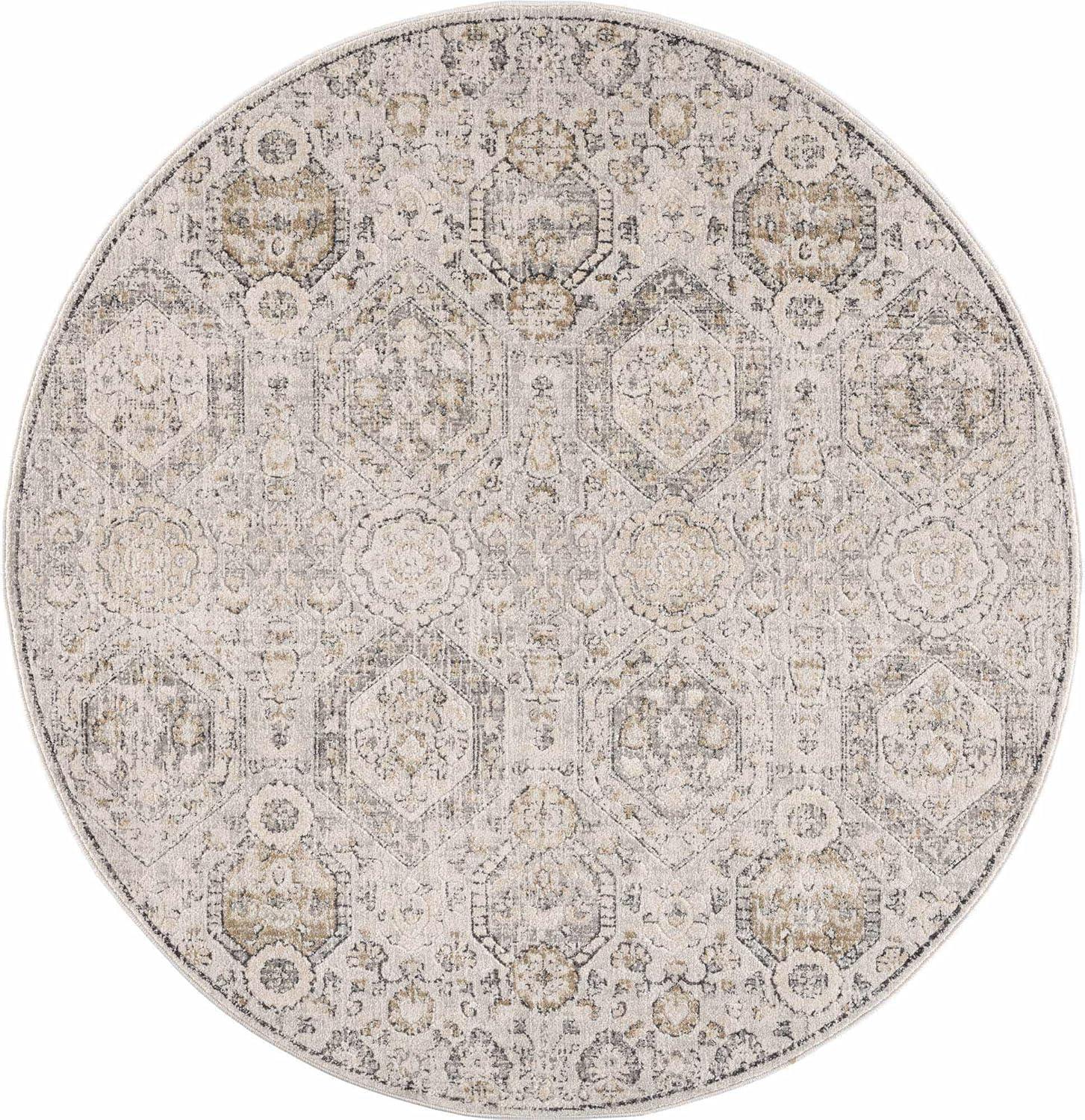 Hauteloom Round Area Rug   Charcoal