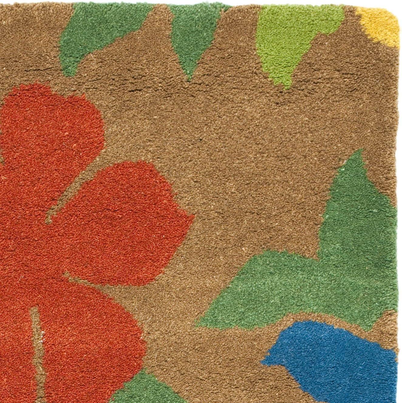 SAFAVIEH Soho Jasper Floral Wool Area Rug, Brown/Multi, 2' x 3'