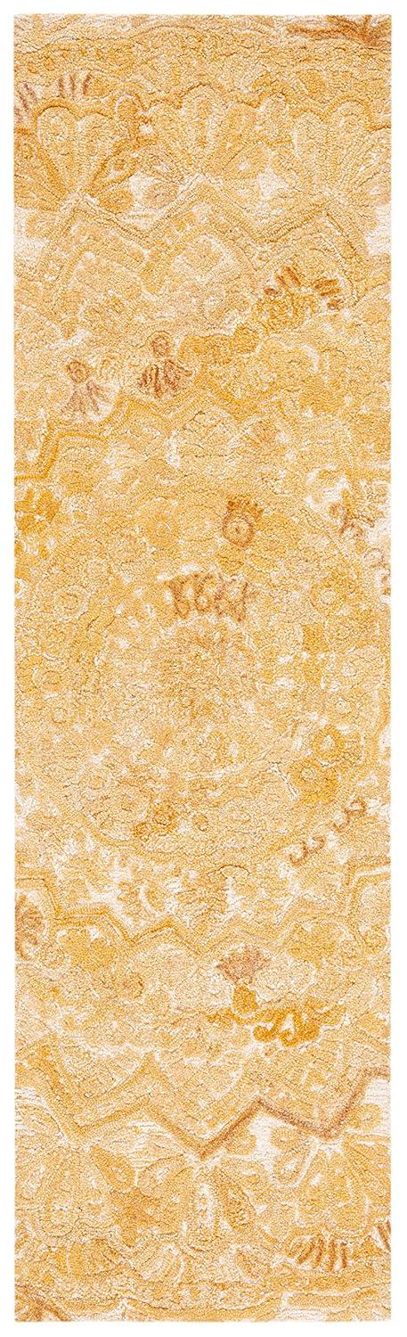 Marquee MRQ110 Hand Tufted Indoor Runner Rug - Yellow/Ivory - 2'3"x8' - Safavieh