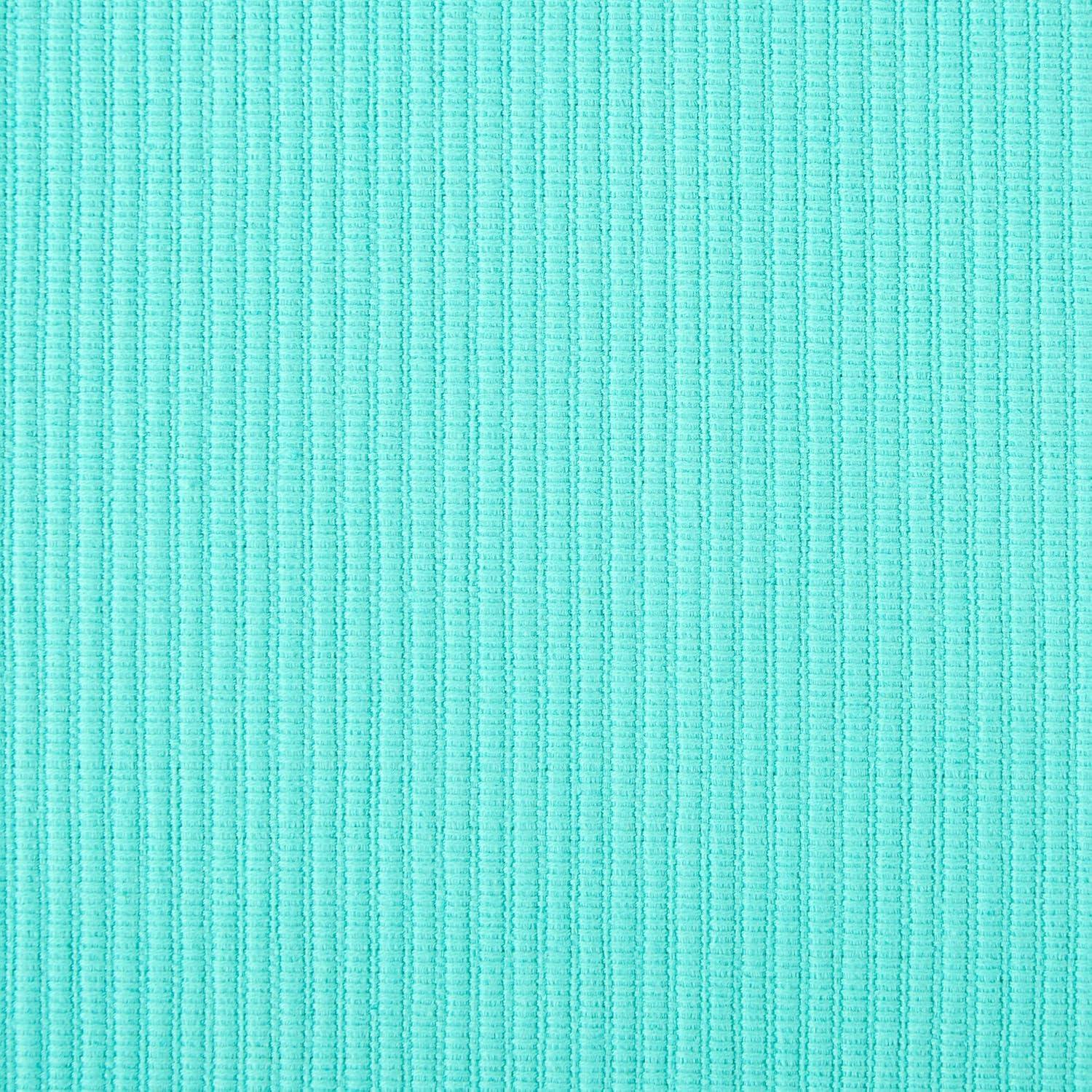 DII Modern Style Cotton Ribbed Placemat in Aqua Blue (Set of 6)