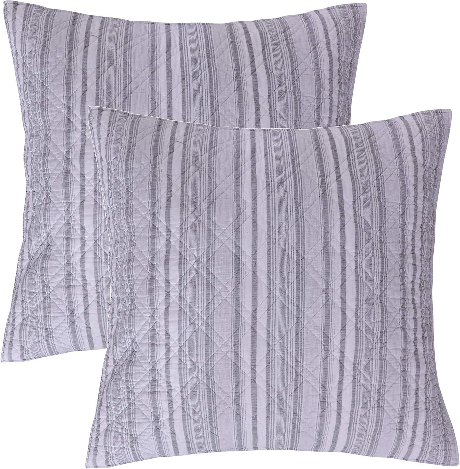 Winterland Holiday Euro Sham Set of 2 Gray - Levtex Home