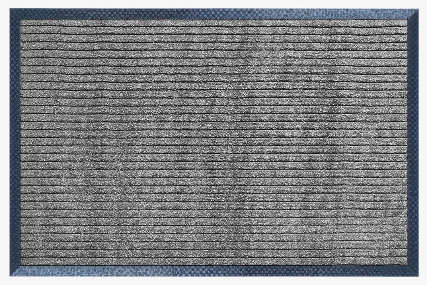 A1HC Indoor Outdoor Mat, Front and Back Entrance Welcome Mats, Front Door Patio Mats 16X24 Inches, Non-Slip Easy Clean Entrance Washable Doormat, Grey Stripe