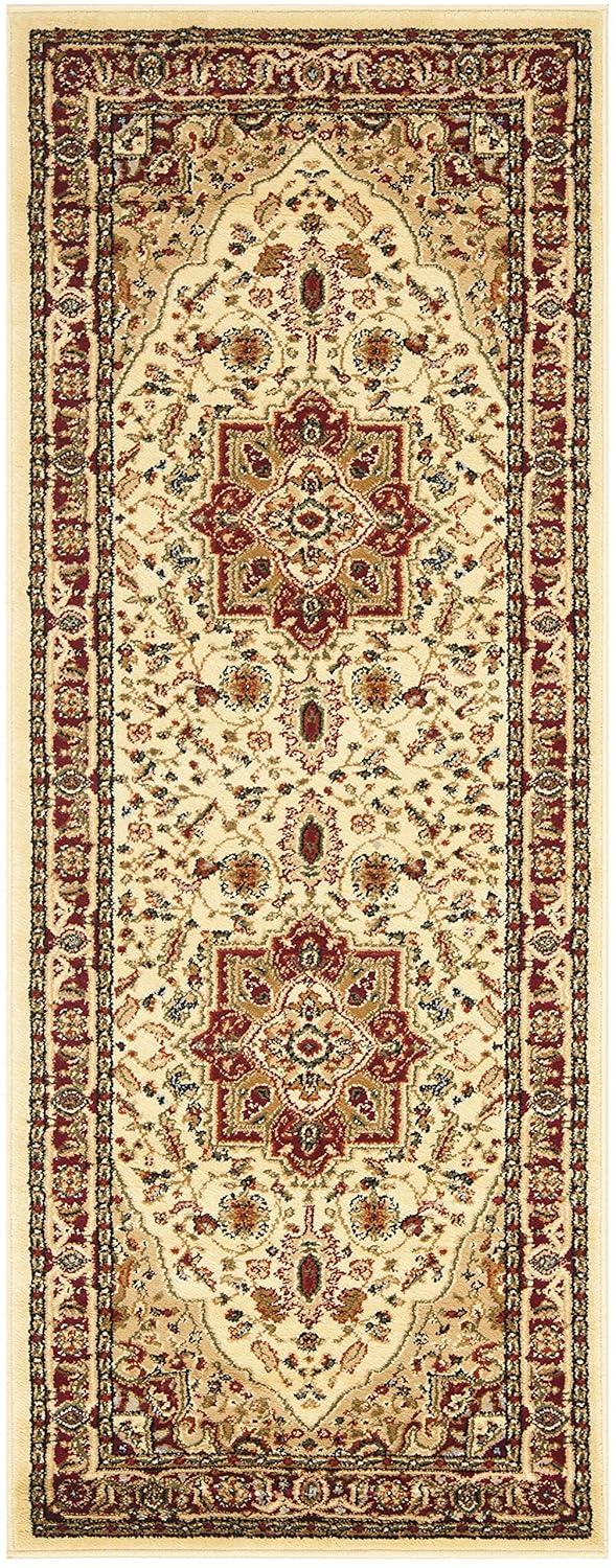 Lyndhurst Heriz LNH330 Power Loomed Runner Rug - Ivory/Rust - 2'3"x16' - Safavieh