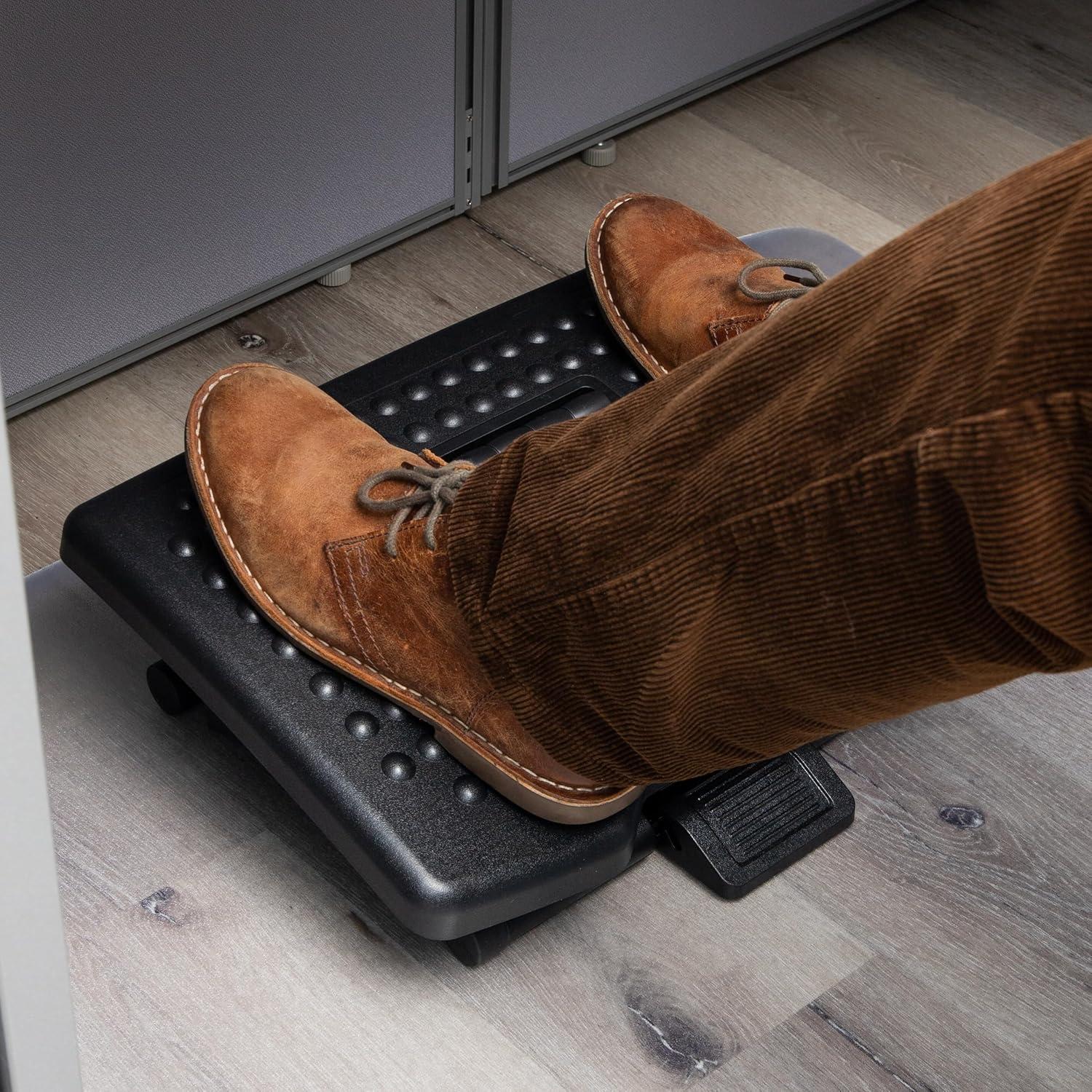 Mind Reader Mind Reader Foot Rest, Under Desk at Work, Ergonomic, Height Adjustable, Plastic, 18"L x 13"W x 6.75"H