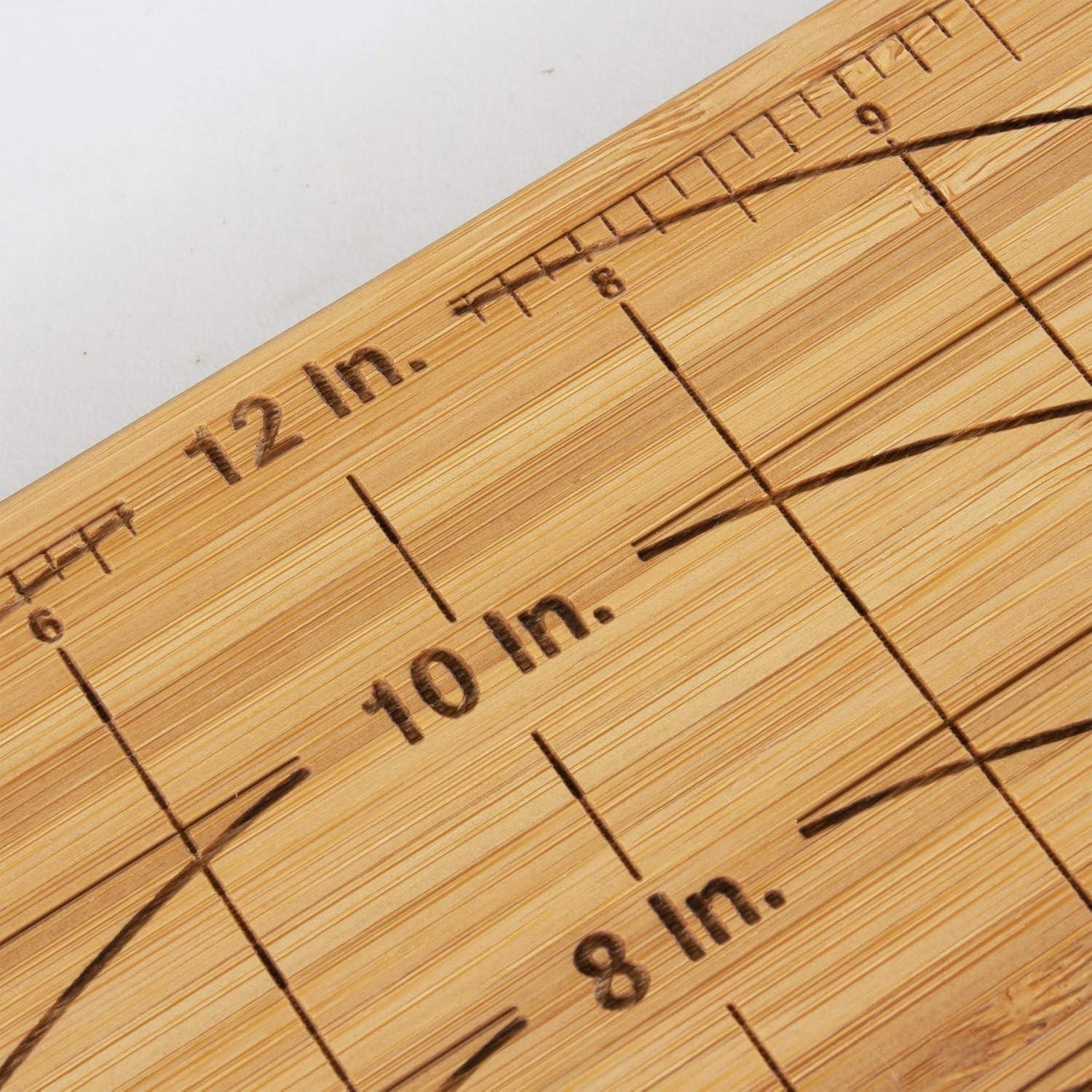 Reversible Bamboo Carving and Baking Board with Juice Grooves