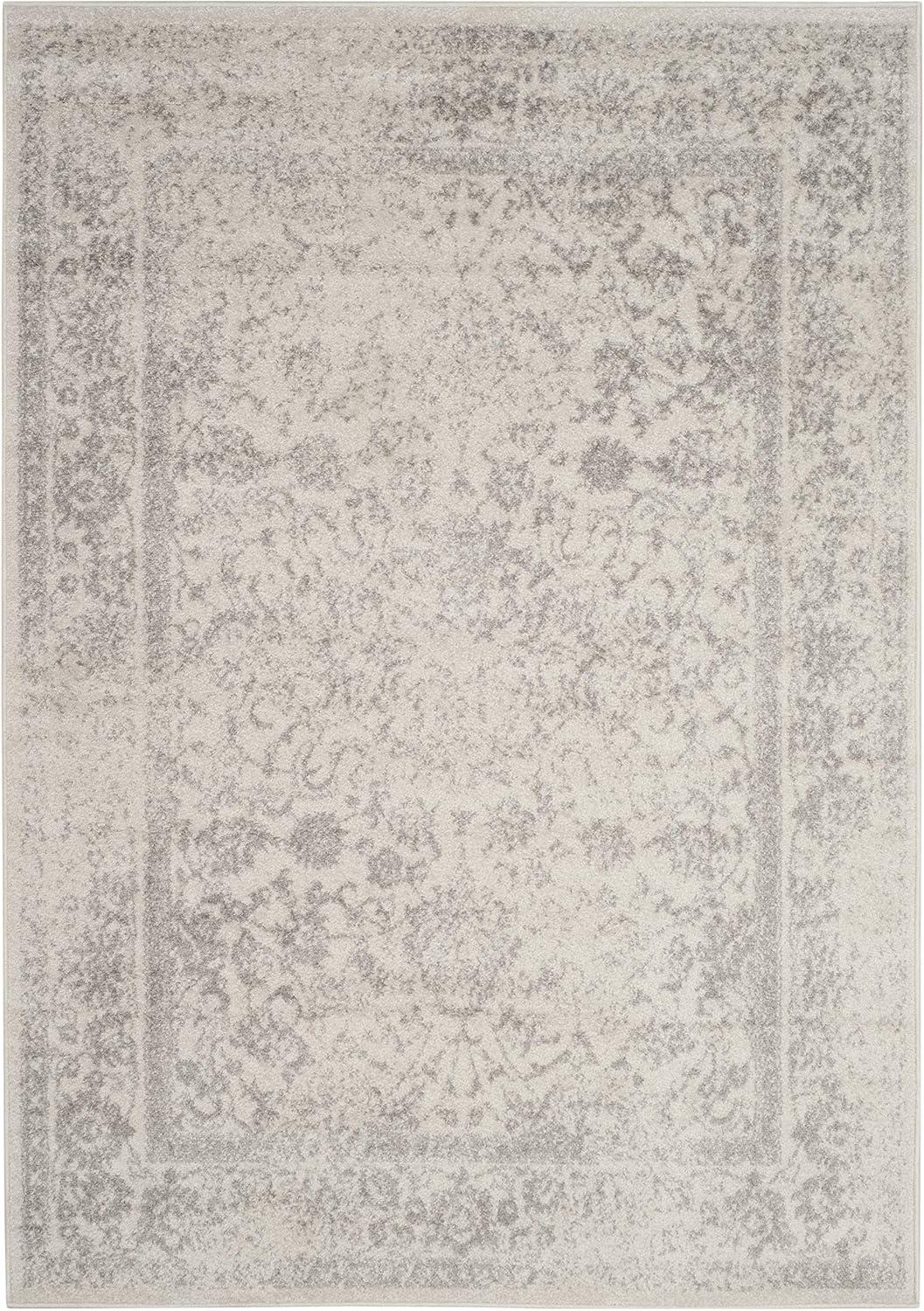 Adirondack ADRW109 Power Loomed Area Rug - Ivory/Silver - 3'x5' - Safavieh.