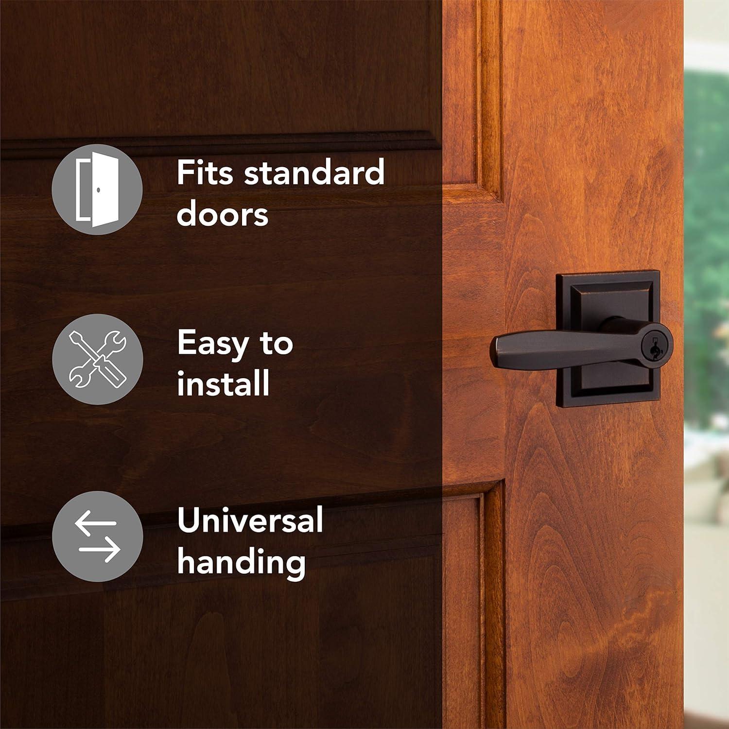 Baldwin Torrey Low Profile Rose Keyed Entry Lever Featuring Smartkey in VB