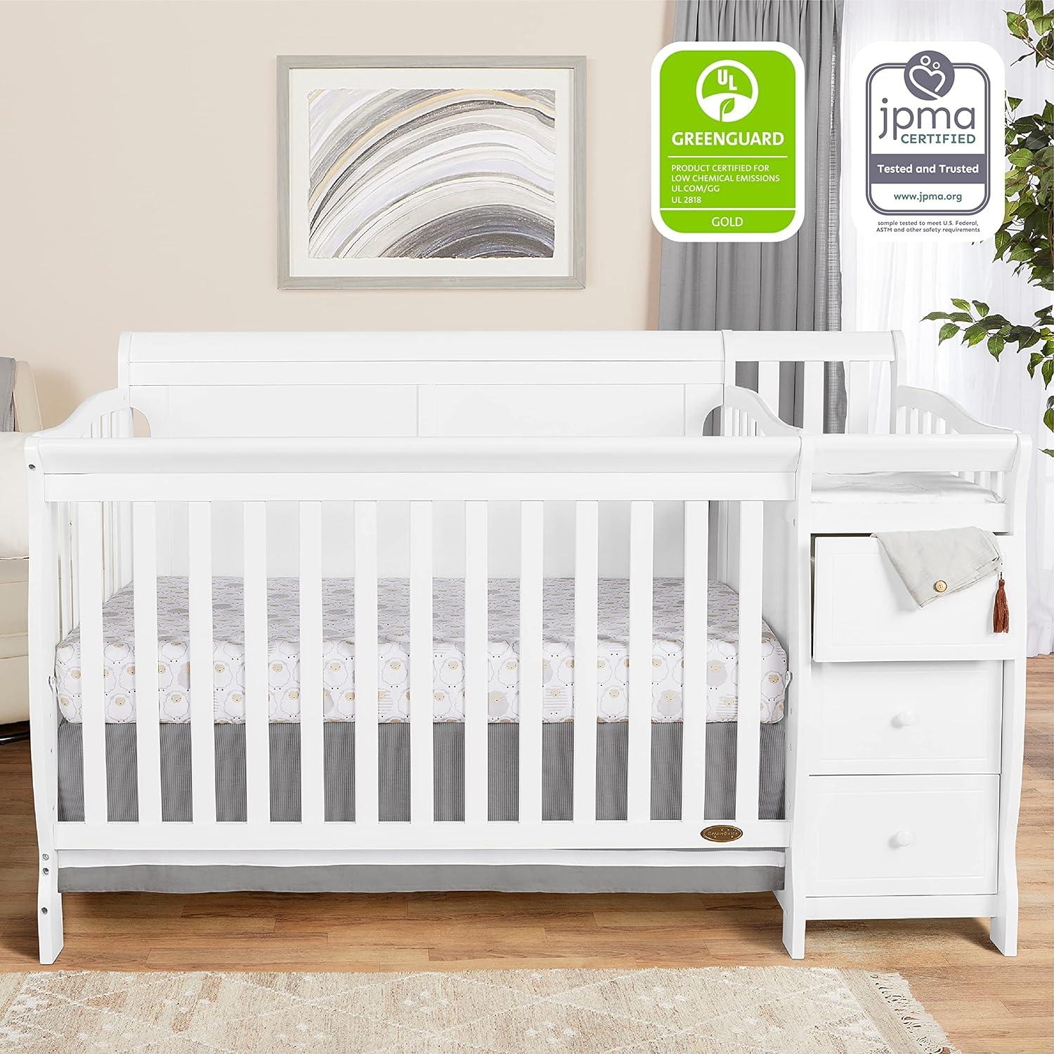 Dream On Me 5 in 1 Brody Convertible Crib With Changer in White