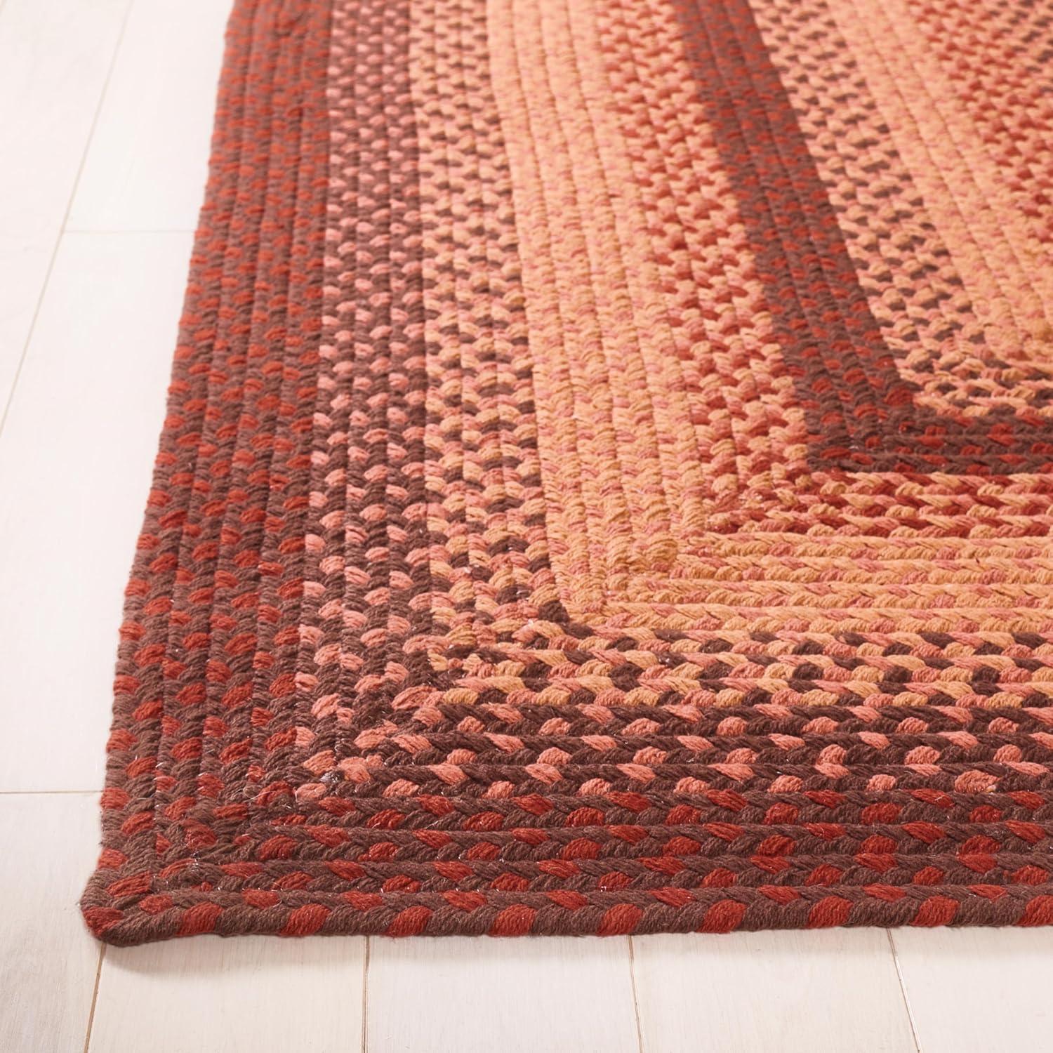 SAFAVIEH Braided Claes Color Bordered Area Rug, Orange/Rust, 8' x 10'