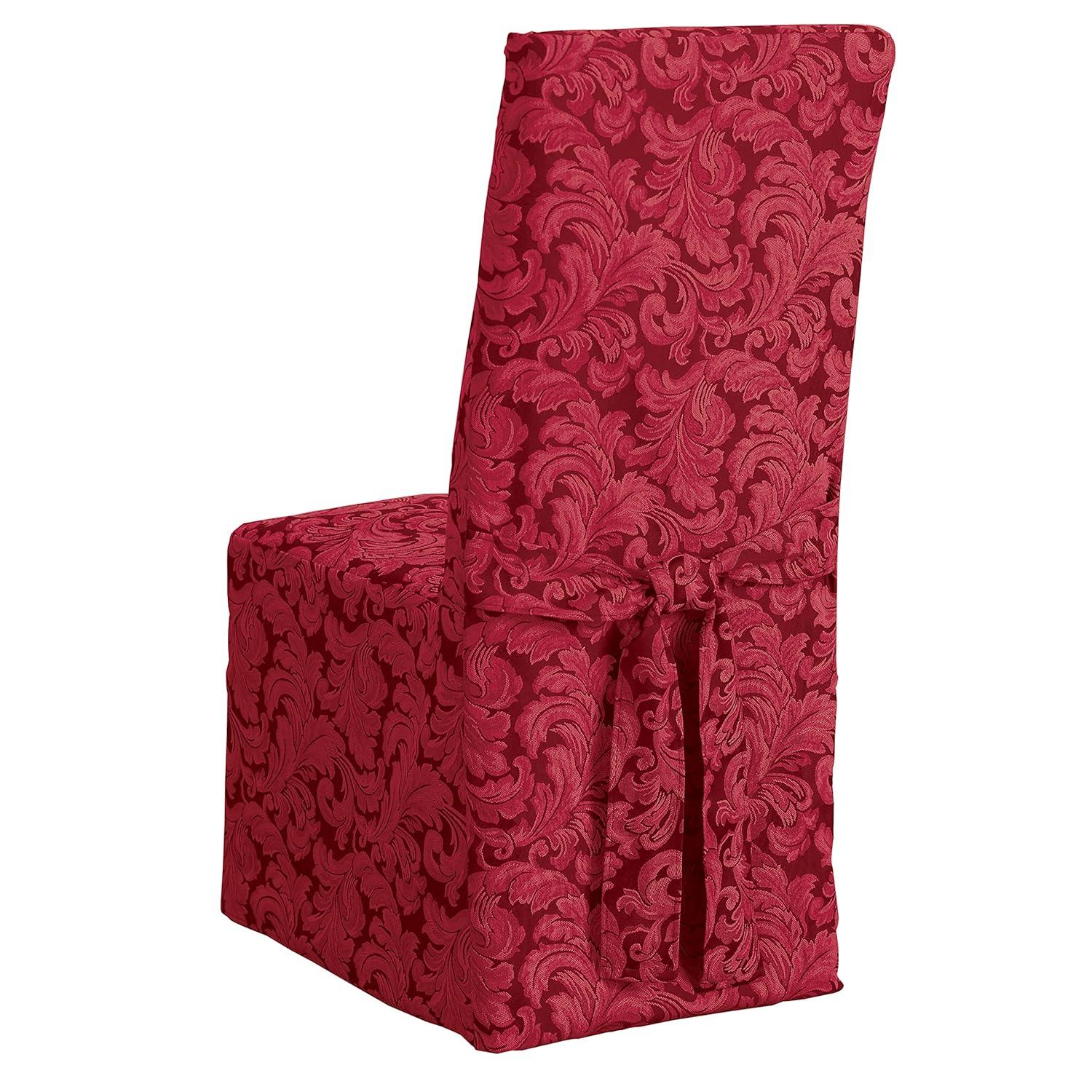 Scroll Classic Box Cushion Dining Chair Slipcover