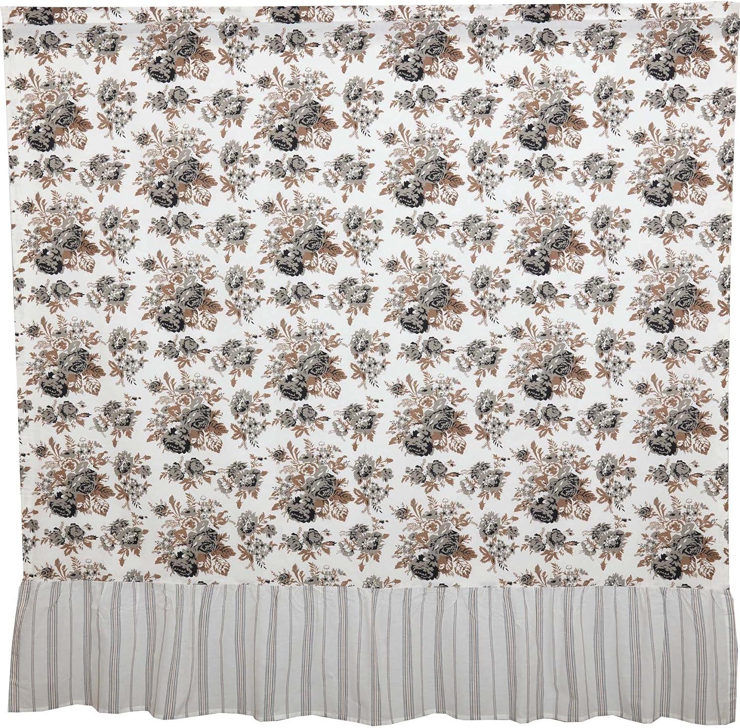 VHC Brands Annie Floral Cotton Floral Shower Curtain