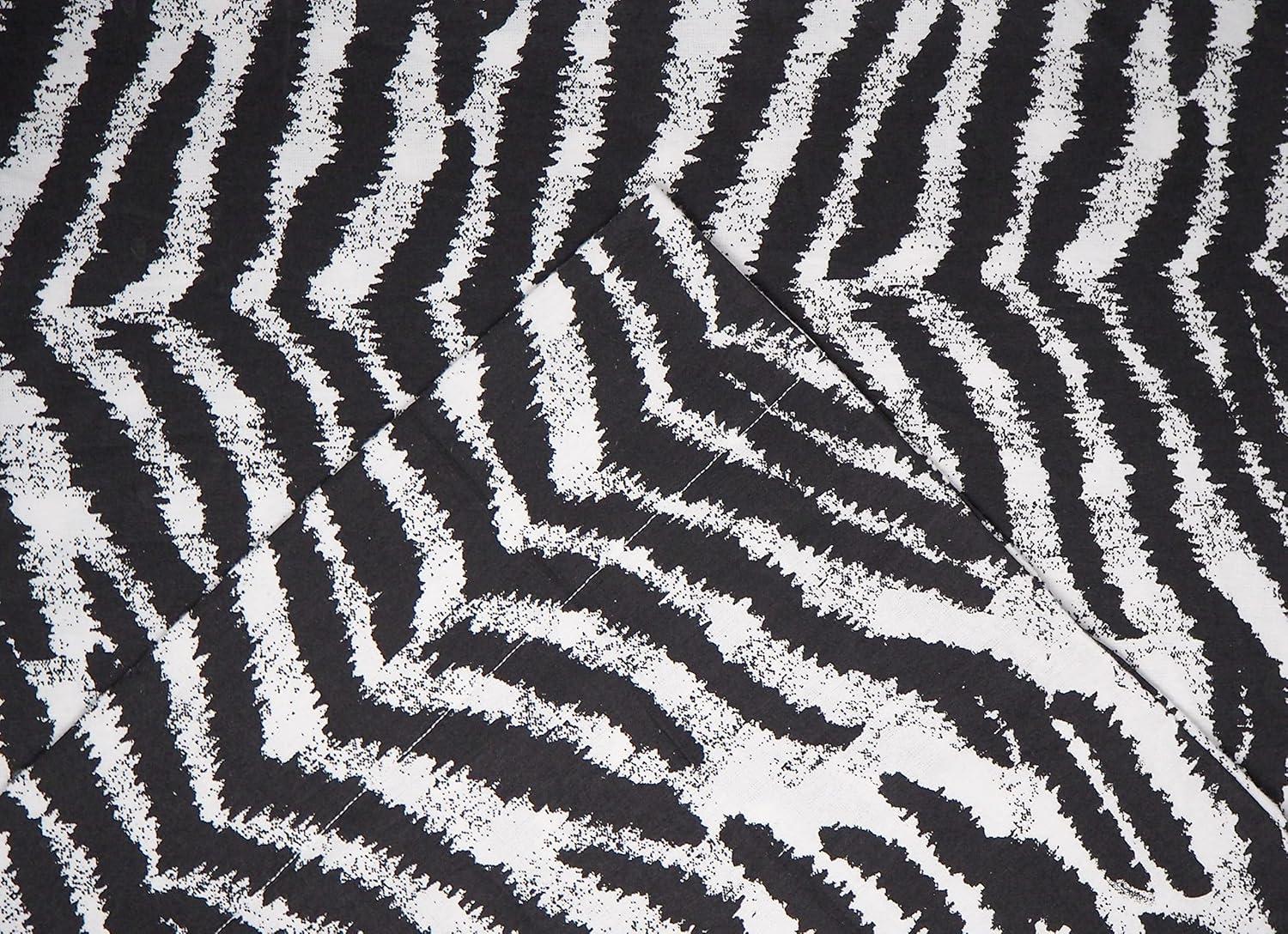 Pointehaven 180 GSM Cotton Flannel Sheet Set - Full, Zebra