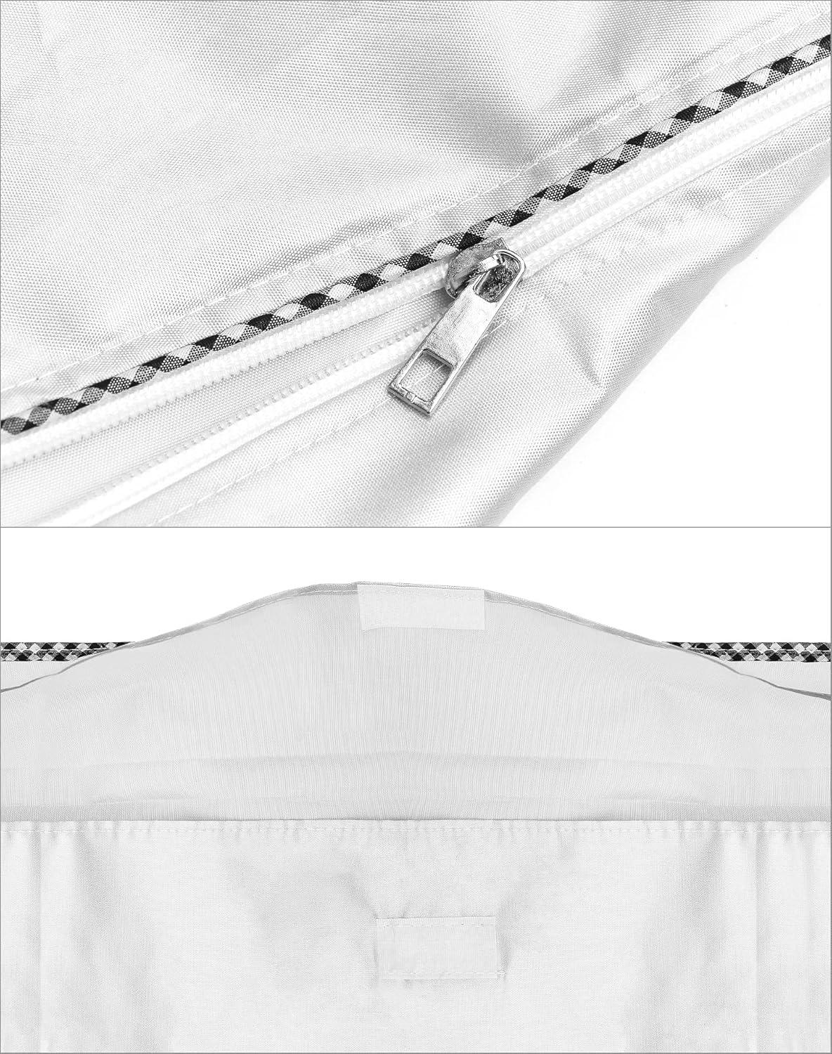 QWORK Washer and Dryer Covers, Heavy Duty Waterproof Washing Machine Cover for Most Top Load or Front Load Machine, Dustproof, All Weather Protection, 29" W x 28" D x 43" H