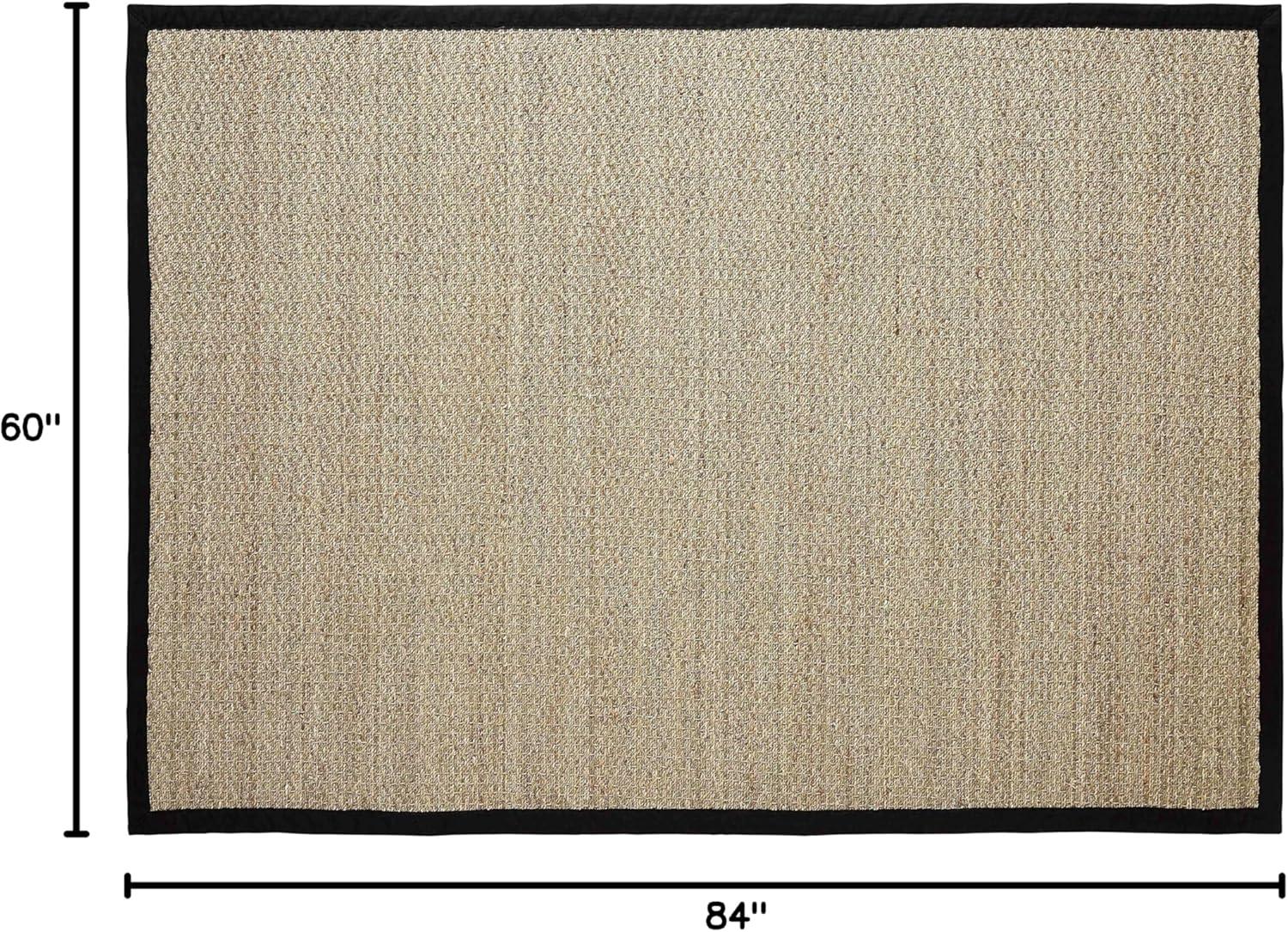 Chesapeake Seagrass Area Rug with Black border (5'x7')