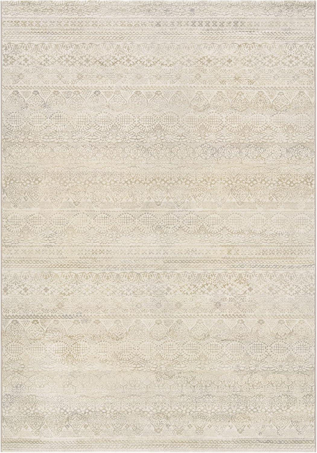 Couristan Easton Capella Area Rug, 5'3" x 7'6", Ivory-Light Grey