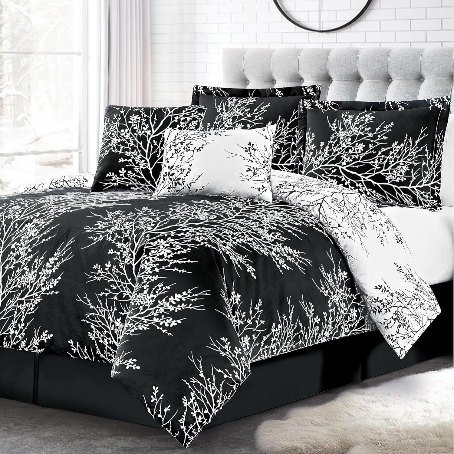 Spirit Linen 6-Piece Foliage Reversible Comforter Set