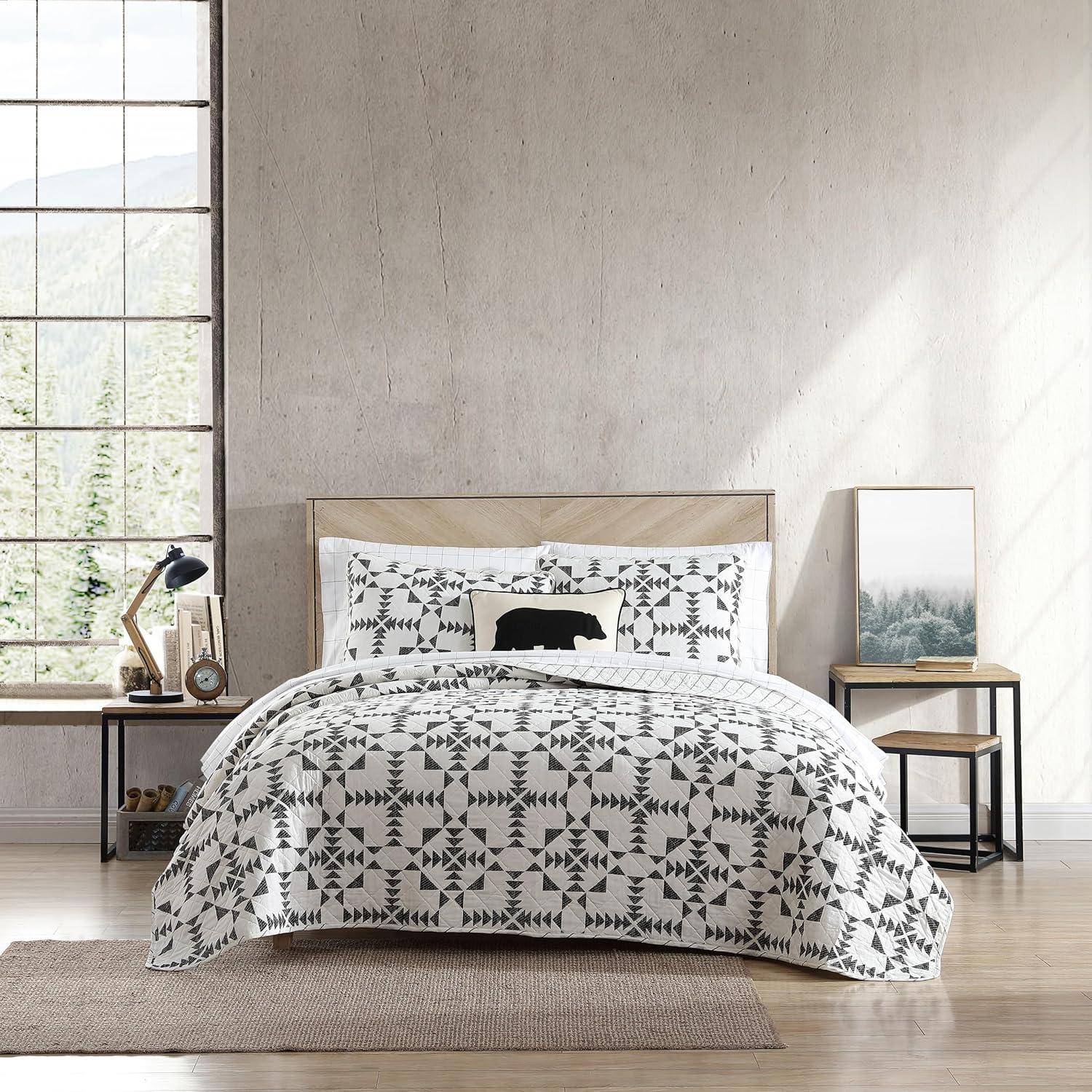 Eddie Bauer Eddie Bauer Boulder Plaid Cotton Green Quilt Set
