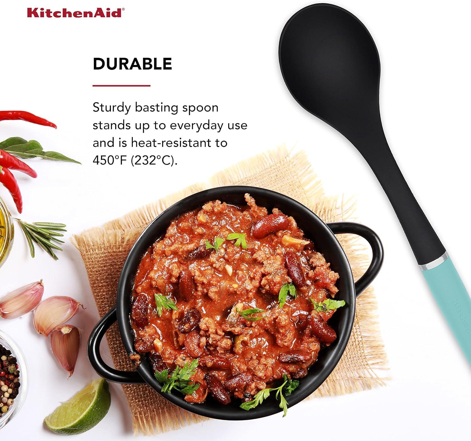 Aqua Nylon Heat-Resistant Basting Spoon