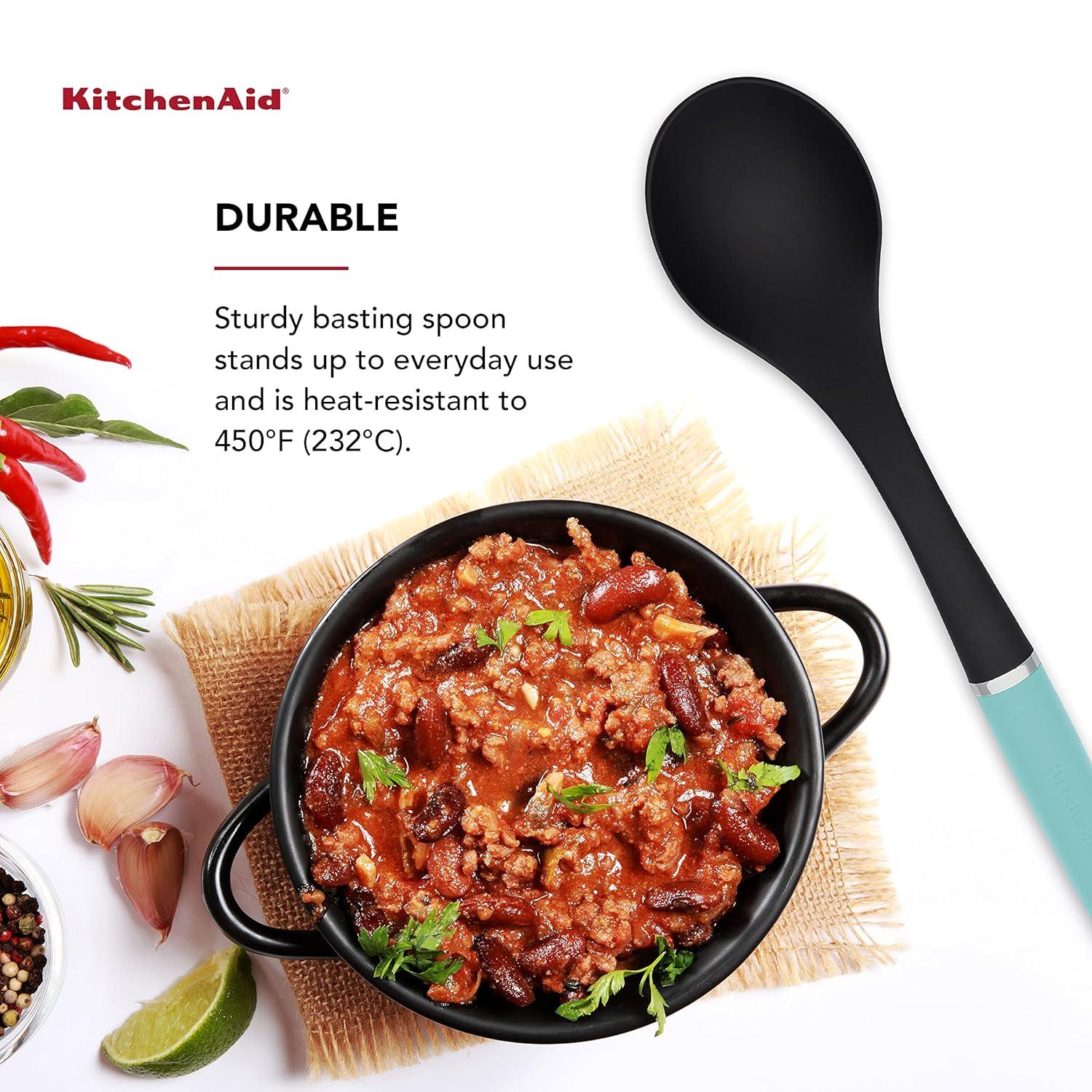 Aqua Nylon Heat-Resistant Basting Spoon