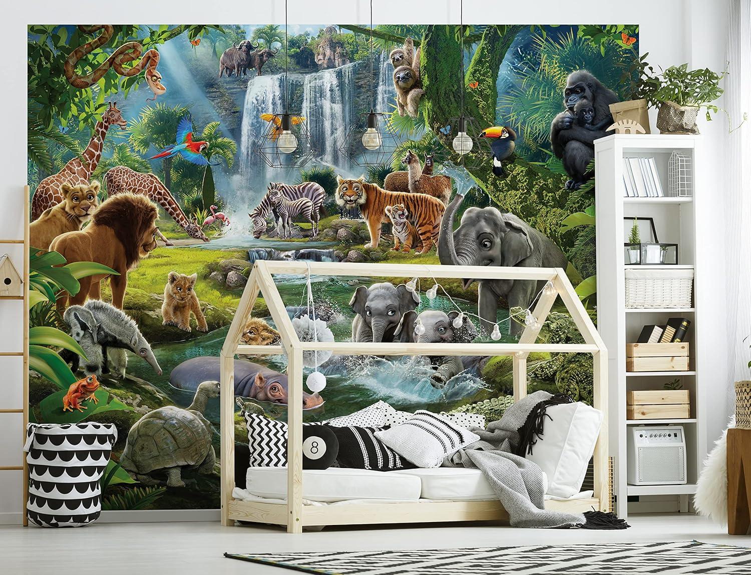 Jungle Adventure Kids Washable Wall Mural