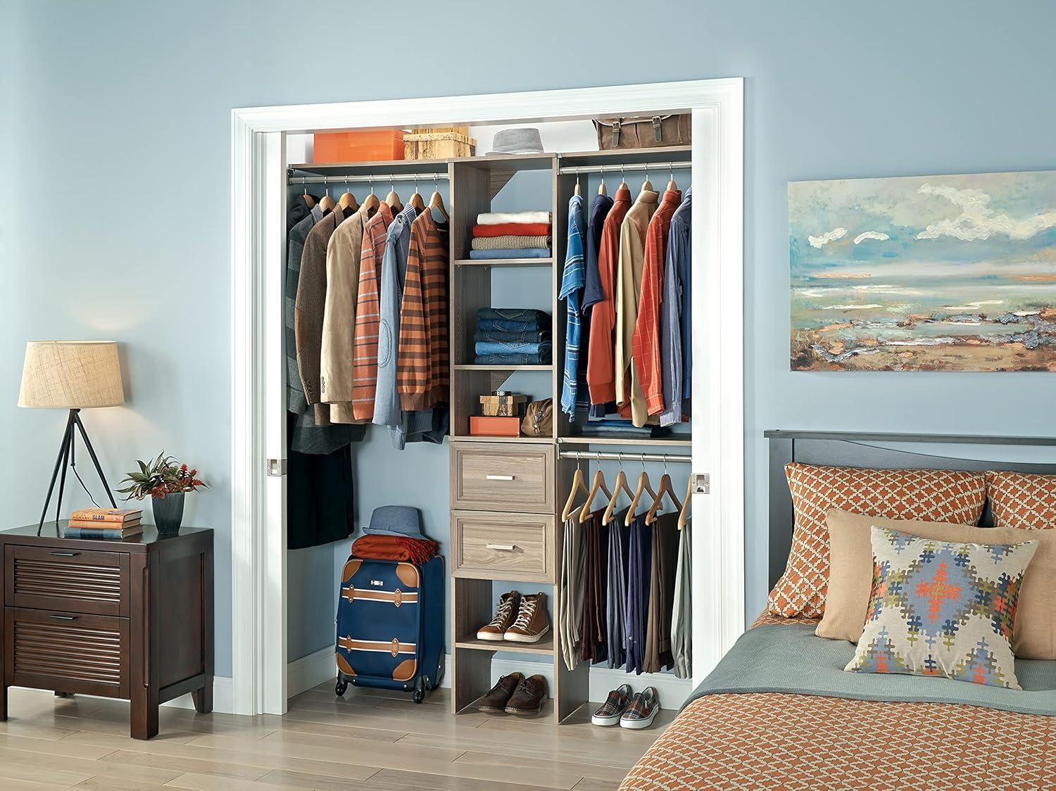 SuiteSymphony 77" to 113" Closet System Starter Kit