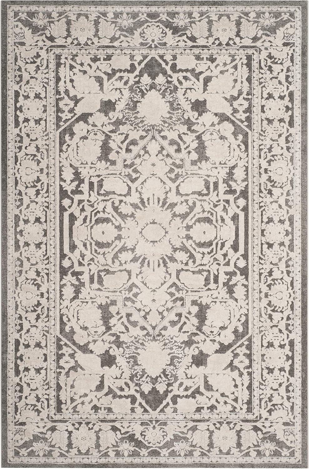 Reflection RFT665 Power Loomed Indoor Area Rug - Dark Grey/Cream - 5'1"x7'6" - Safavieh.