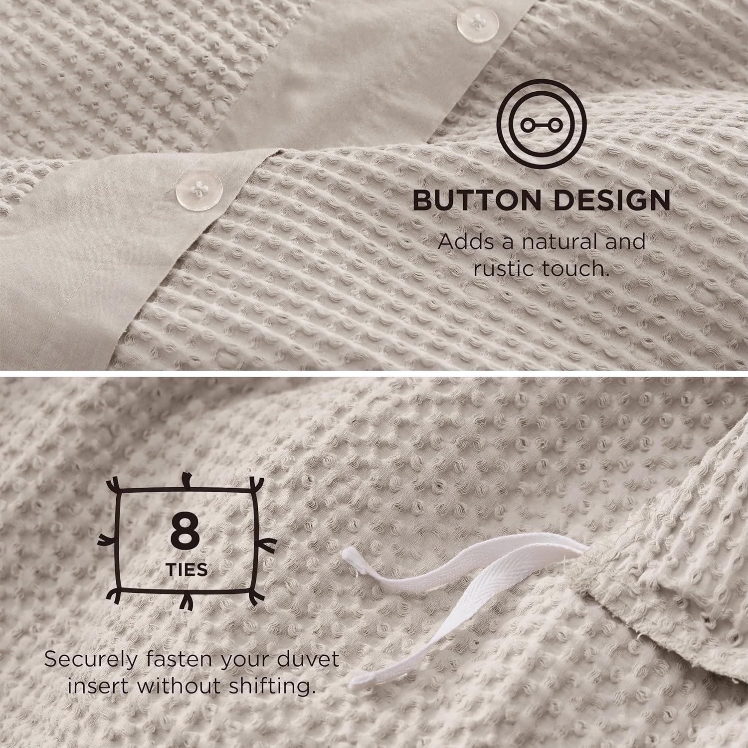 Bedsure Bedsure 100% Cotton Waffle Weave Duvet Cover